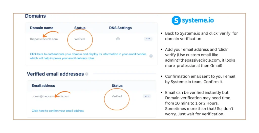 Flawless Domain Authentication Systeme.io Made Easy for Beginners 8 systeme io domain authentication