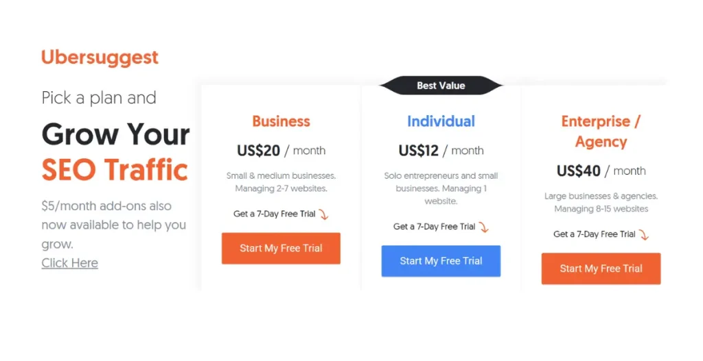 How to Use Ubersuggest for SEO and Skyrocket Blog Traffic Fast (Honest Review + Free Trial) 17 Ubersuggest Pricing
