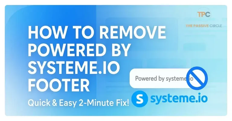 How to Remove Powered by Systeme io
