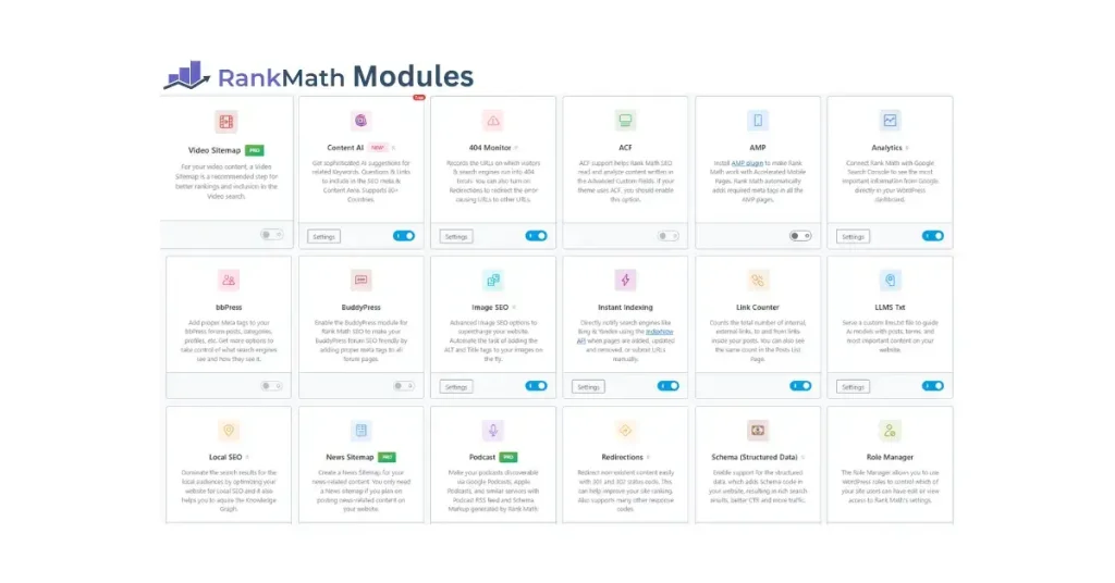 Key Features of Rank Math Pro