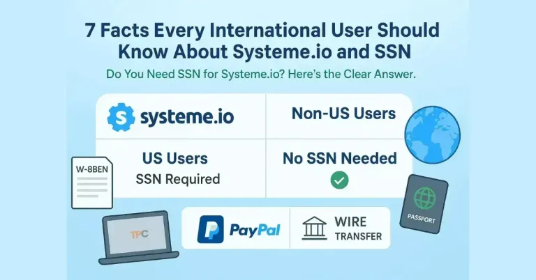 Do I need SSN for Systeme.io