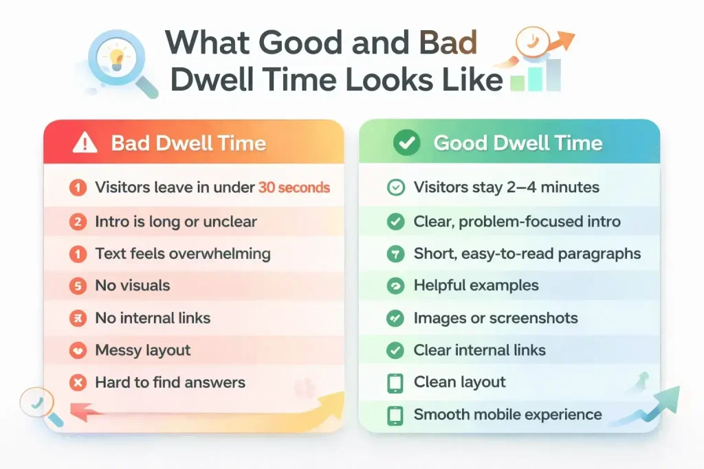 Good and Bad Dwell Time