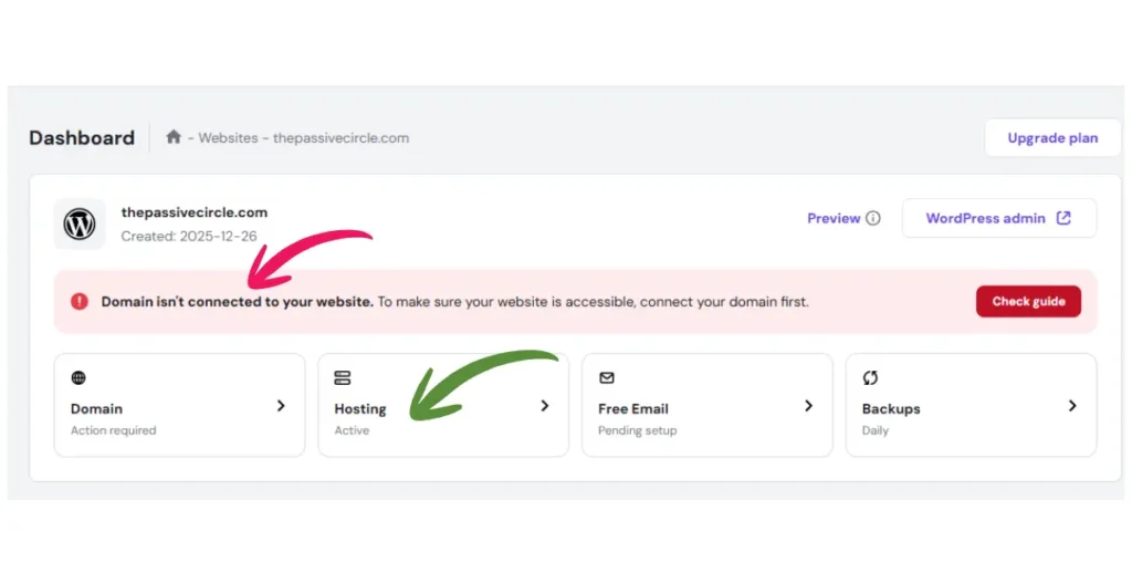 Hostinger Website Setup for Beginners: Real Migration, DNS & SSL Problems (Solved) 9 Domain not connected