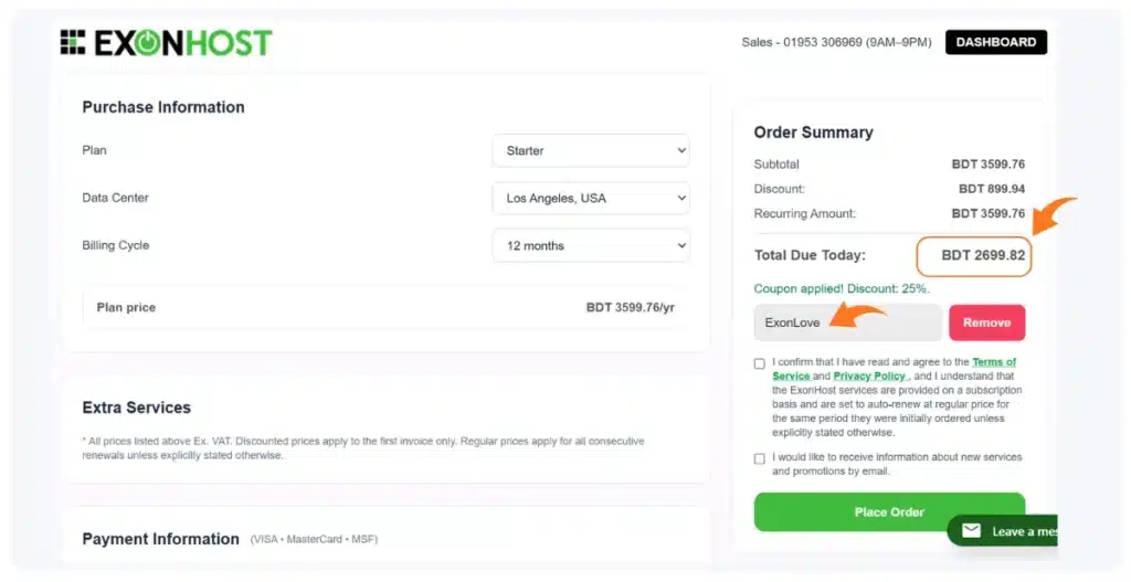 Best ExonHost Plan for Beginners