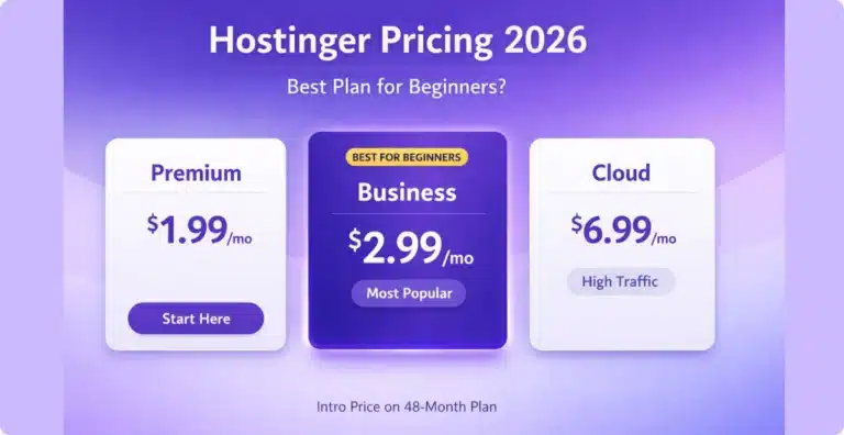 Hostinger Pricing