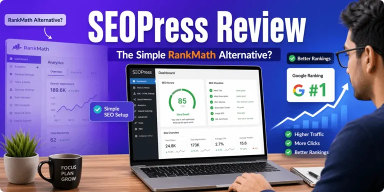 SEOPress review best RankMath alternative for WordPress beginners