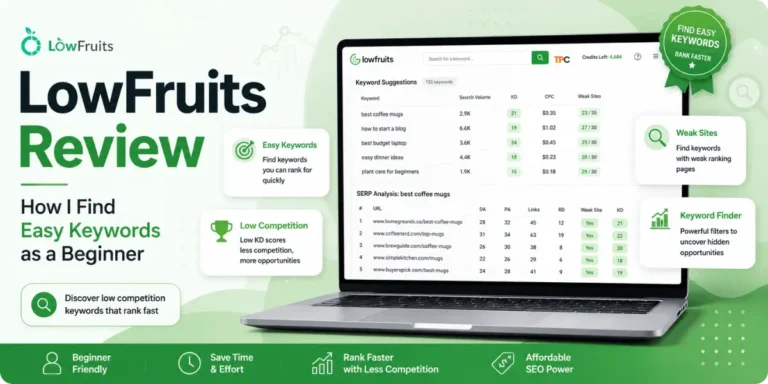LowFruits Review: How I Find Easy Keywords as a Beginner LowFruits review keyword research tool