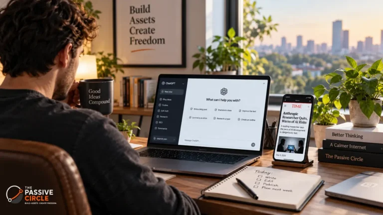 An Anthropic Researcher Quit Over AI Safety. Should We Be Worried? AI-assisted workspace representing the debate over Anthropic researcher Jacob Coxon’s resignation and AI safety