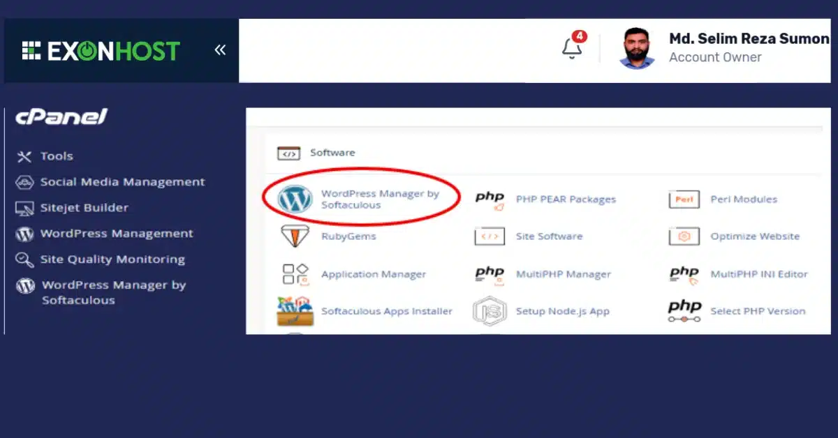 ExonHost Review 2026: Best Hosting for Fast & Reliable Websites in Bangladesh ExonHost cPanel WordPress management and PHP tools