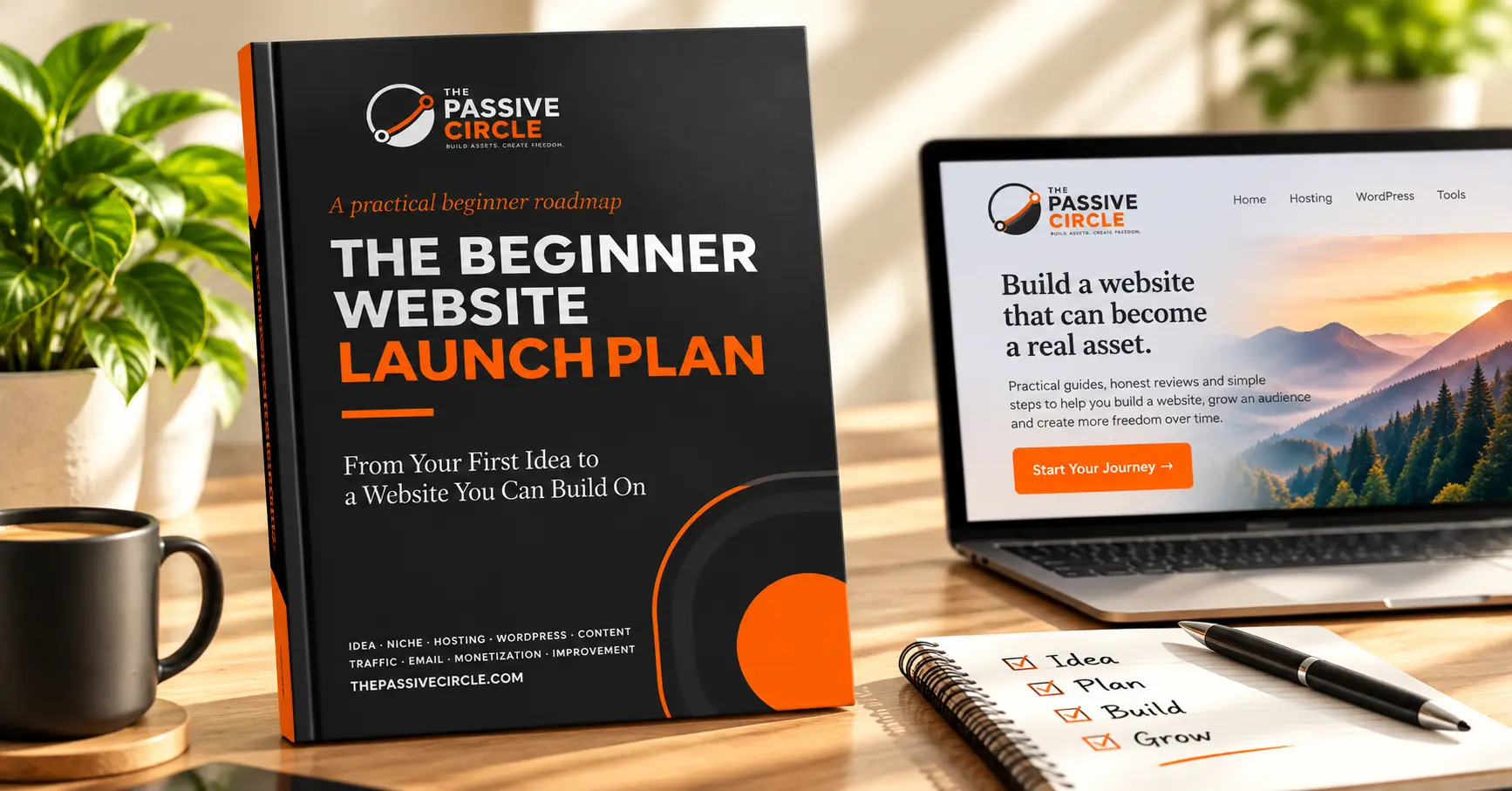 How to Get Traffic to Your New Blog (Complete Beginner Guide) The Beginner Website Launch Plan from The Passive Circle